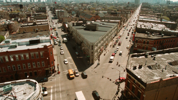 Woman hospitalized after falling debris hits her in Wicker Park
