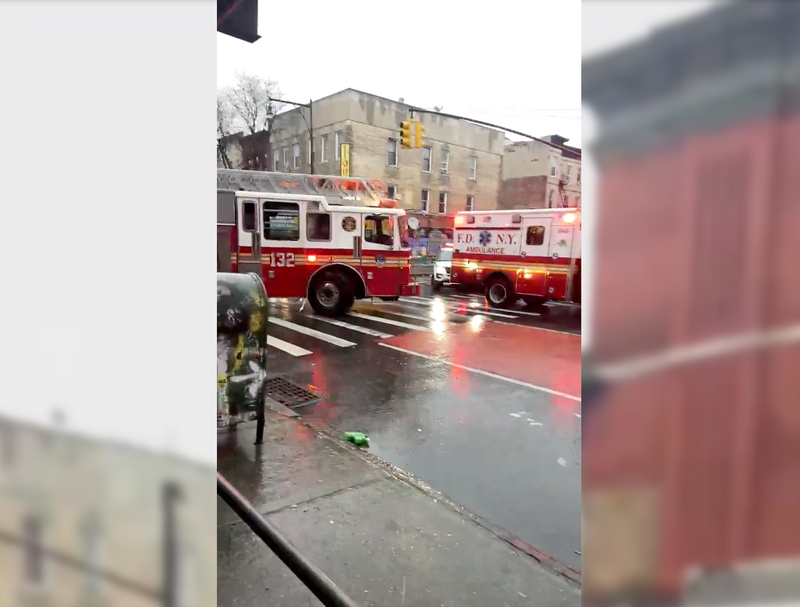 Three pedestrians were struck at Nostrand Avenue and St. Johns Place in Crown Heights on Wednesday morning