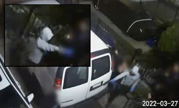 Video shows the 30-year-old victim being held up at gunpoint outside her home in the Bronx