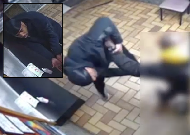 Police are searching for two men captured on surveillance video attacking a man inside Foo Hing Kitchen in Mott Haven