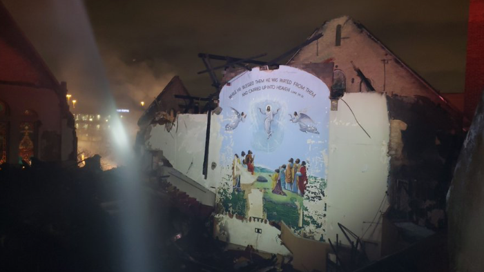 Religious mural intact after devastating Englewood church fire: 'It's just one of those things'
