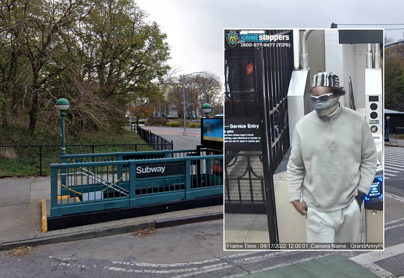 Police said the man tried to sexually assault a 29-year-old woman on a bench near the Grand Army Plaza station