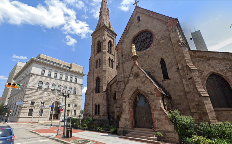 The Diocese of Camden headquarters and the Cathedral of the Immaculate Conception