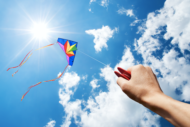 kite against clouds