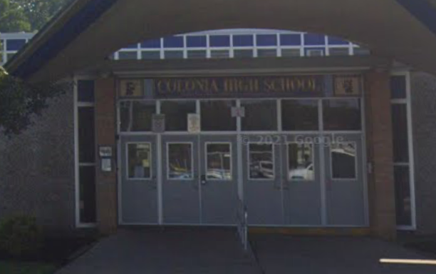 The exterior of Colonia High School in Colonia, N.J.