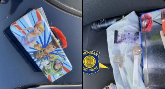 Toy Story box with meth inside 