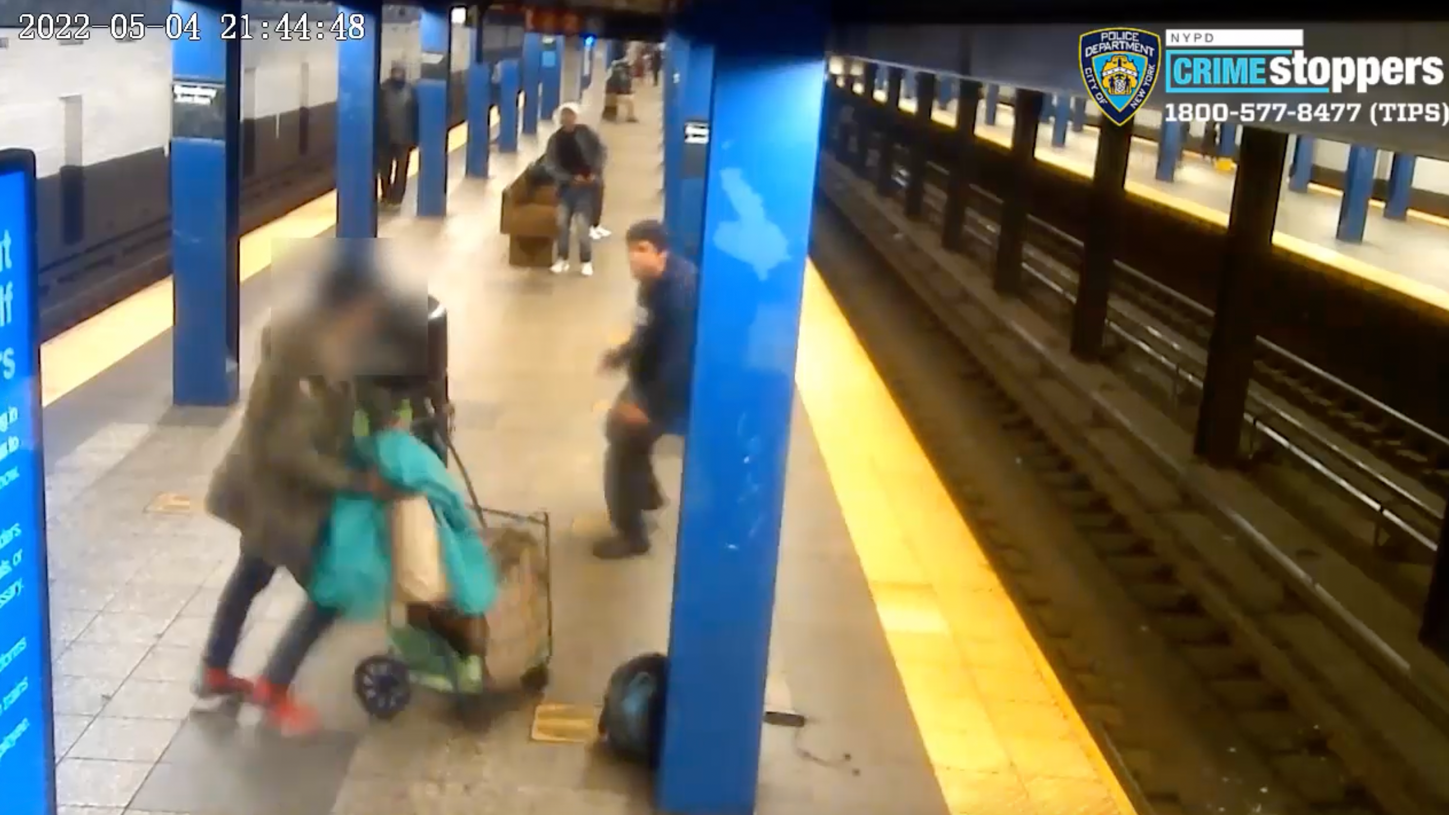 VIDEO: Man chased into subway tracks by knife-wielding attacker
