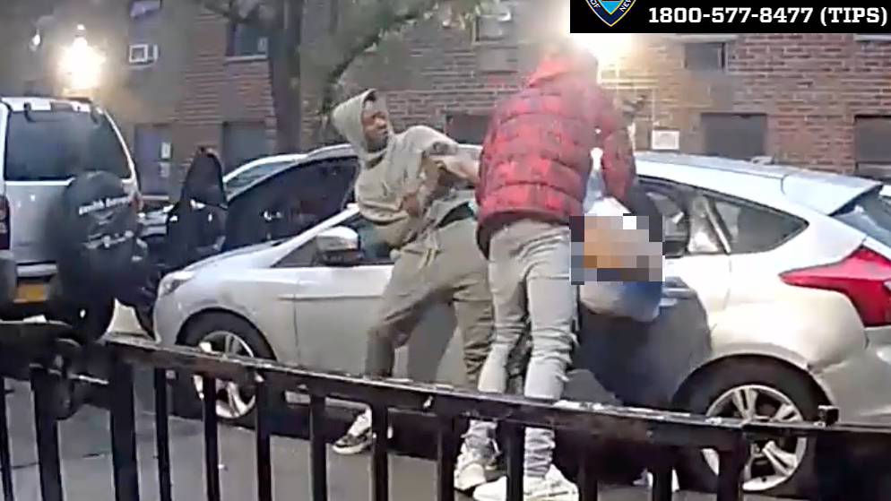 VIDEO: Thieves slash, stab BMW driver trying to escape NYC robbery; 2 sought