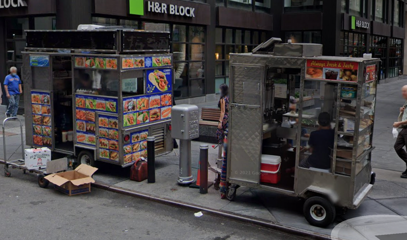 Food carts on 40th St. and 7th Ave. 