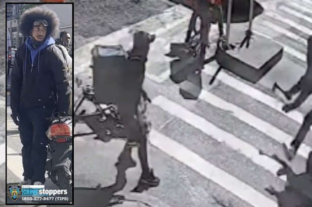 Police released an image of a suspect they're searching for in Monday's hatchet attack in Manhattan