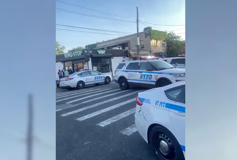 The scene where a 38-year-old man was fatally shot in East Flatbush