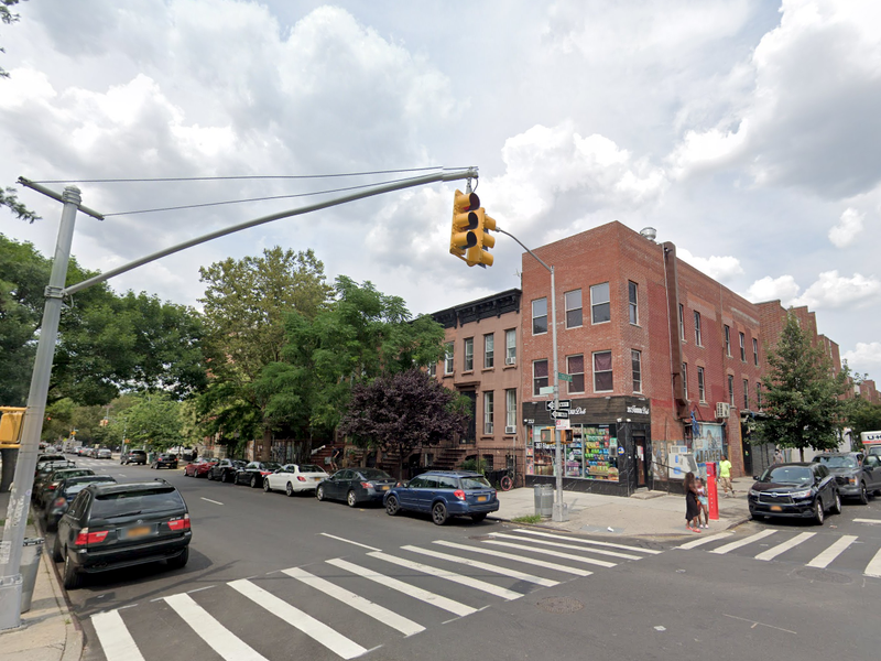 A 26-year-old man was shot to death outside of a deli in Bedford-Stuyvesant early Tuesday morning, police said