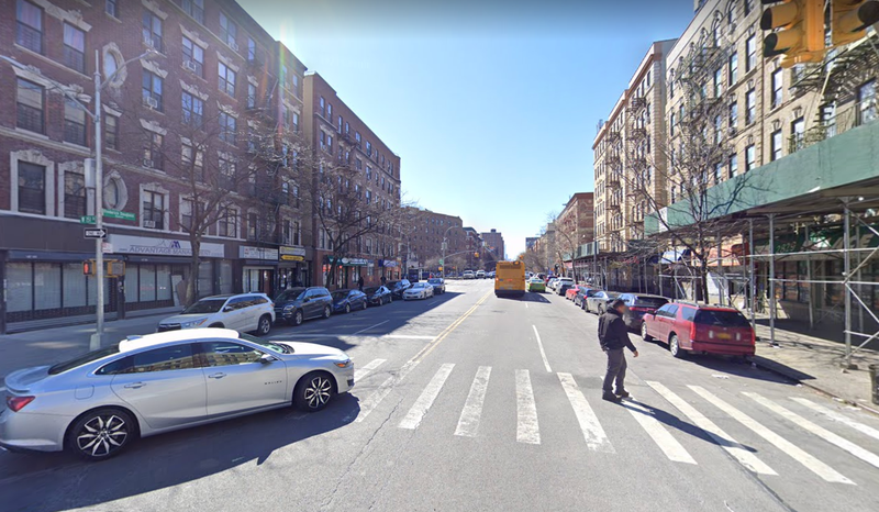 West 151st St. and Frederick Douglass Boulevard where Anthony James was arrested after behaving erratically