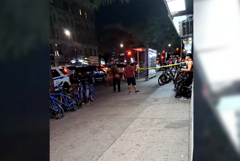 The two men were shot at 145th Street and Amsterdam Avenue in Hamilton Heights around 9:30 p.m