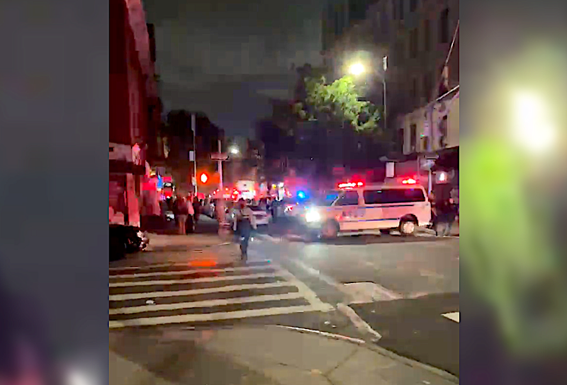 The NYPD officer was struck in the hand by a fleeing SUV at South 2nd and Havemeyer streets in Williamsburg early Monday