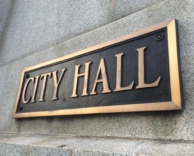 Chicago city hall sign