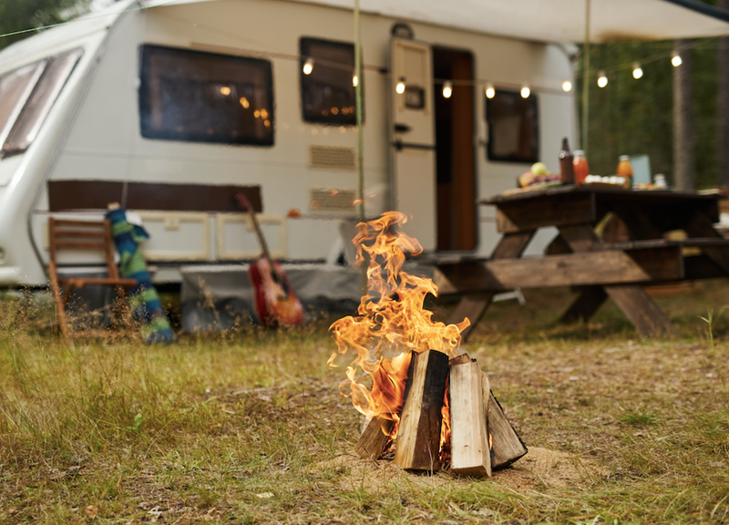 RV at campsite