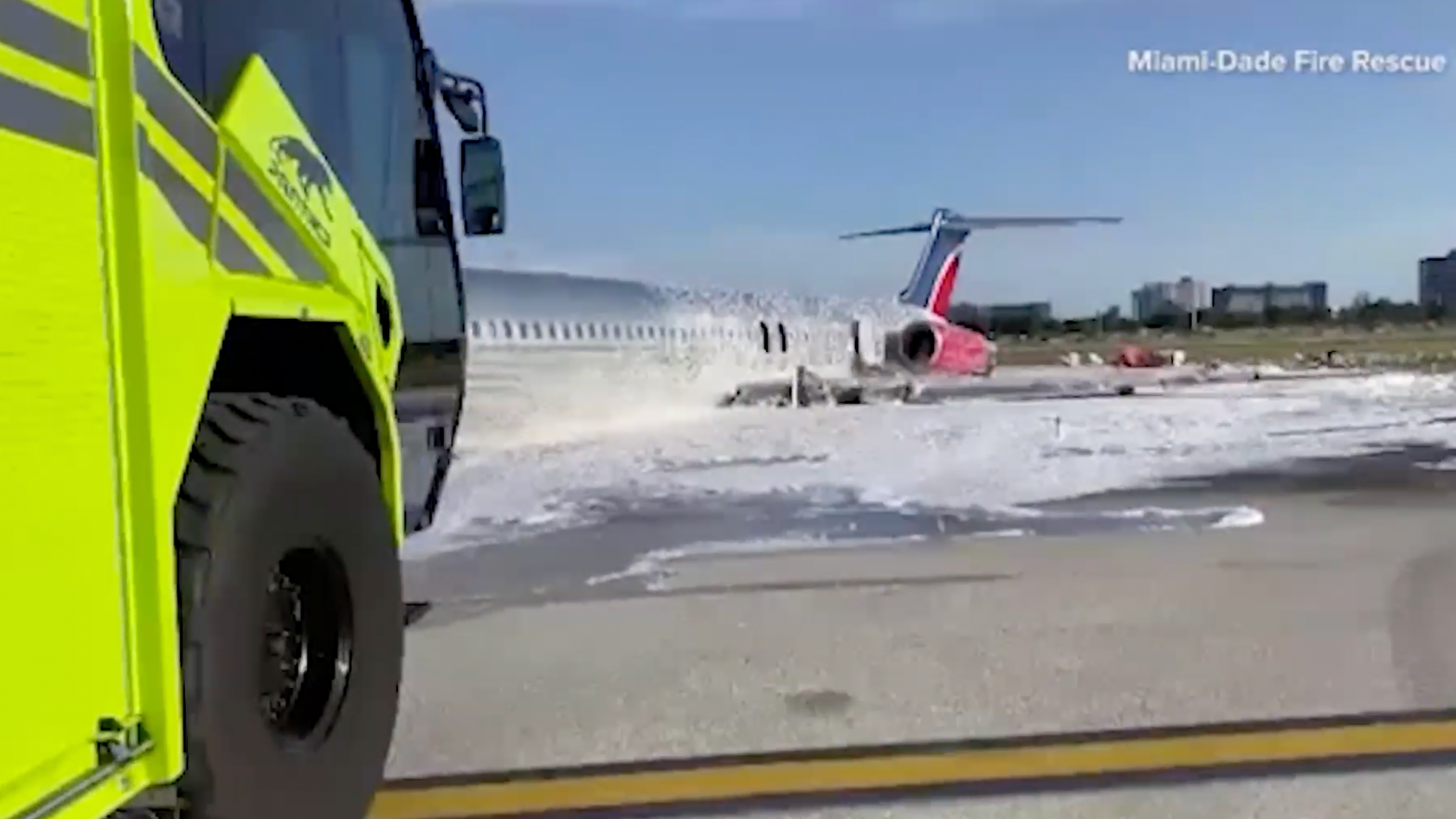 3 passengers hospitalized after jet catches fire at MIA