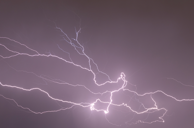 Lightning storm.