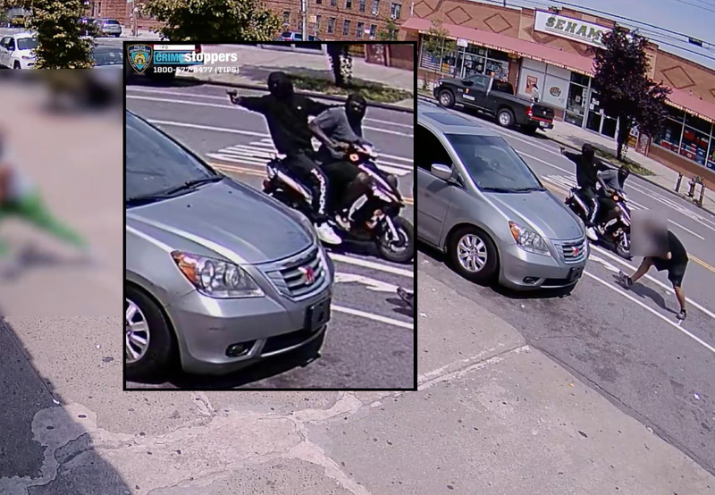 Police are searching for a gunman and a getaway driver in a drive-by shooting near Lafayette and Rosedale avenues in the Soundview section last Monday afternoon
