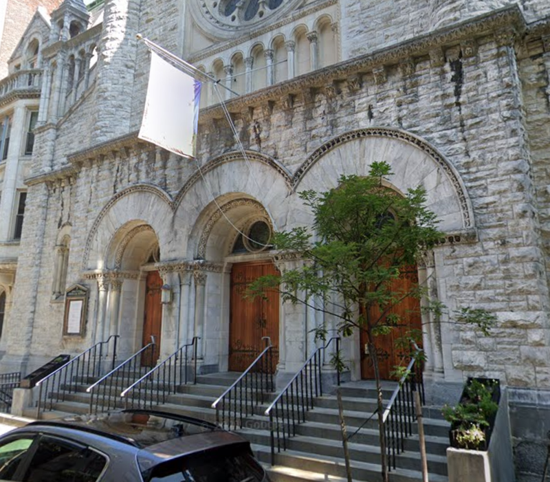 A militant pro-choice group graffitied "If abortion isn’t safe, neither are you" on an Upper West Side church.