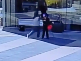 Man caught on camera attacking someone unprovoked in Koreatown.
