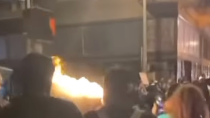 Man charged for using flamethrower during abortion protests: police
