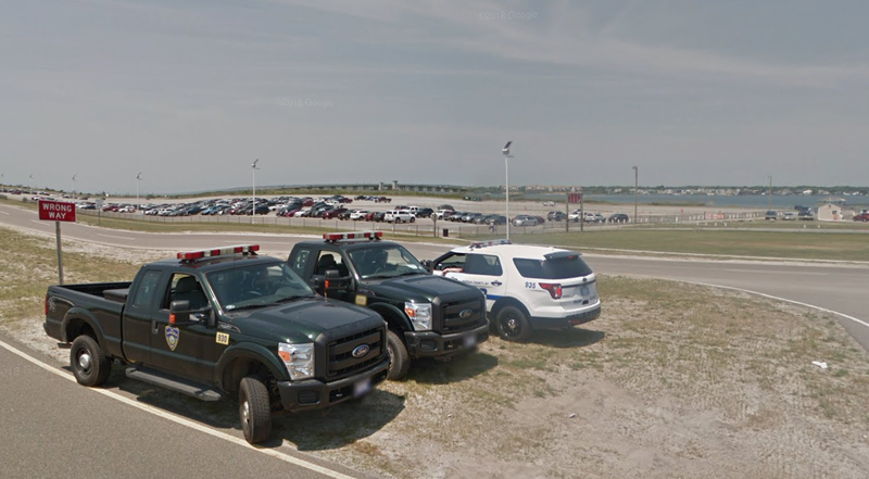 The lifeguard was attacked at Smith Point Beach on Sunday