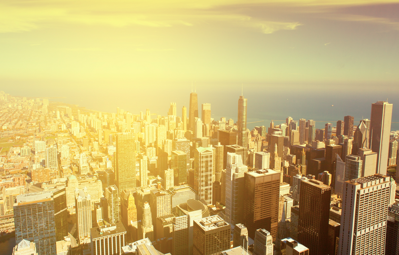heat, Chicago skyline