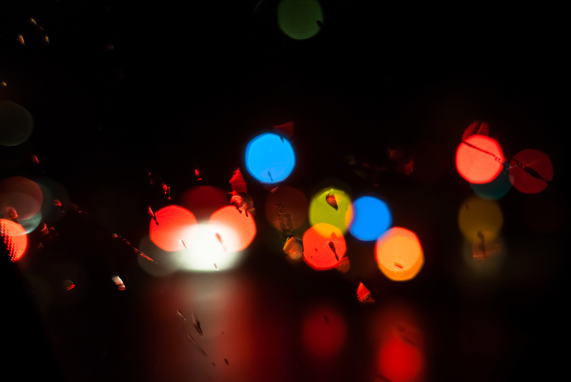 Police lights.