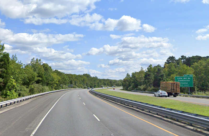 The victim was struck as he fixed a tire on Route 55 in Franklin Township in South Jersey early Thursday, police said
