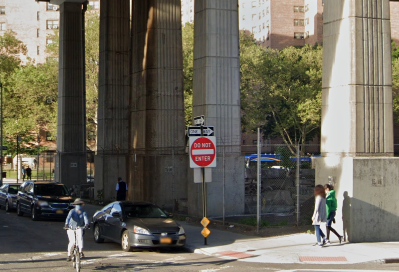 Delancey Street and Columbia Street where suicide occurred