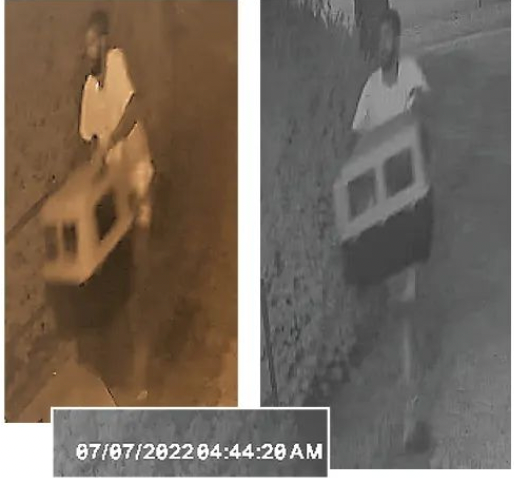 Suspect who abandoned dog wanted
