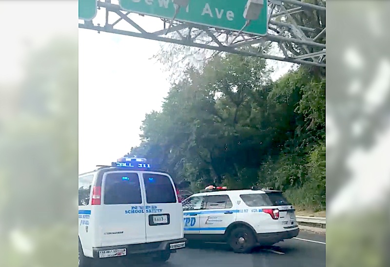 Multiple lanes of the Grand Central Parkway were shut down after the crash around 6 a.m. Friday