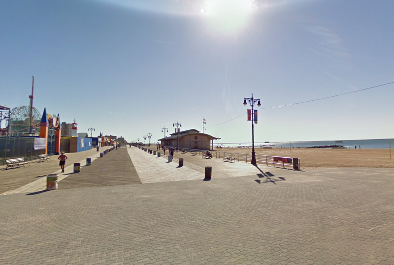 The man was struck at the beach near Stillwell Avenue and the Riegelmann Boardwalk early Monday
