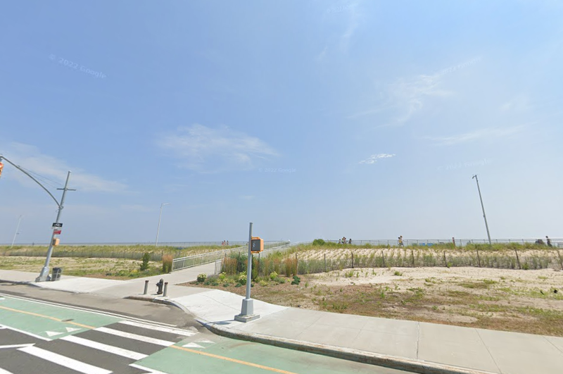 The beach off Beach 102nd Street was among those closed because of shark sightings, officials confirmed