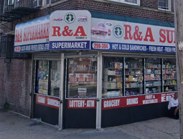 The owner of R&A Supermarket in Newark was shot dead by a stray bullet on Sunday afternoon.