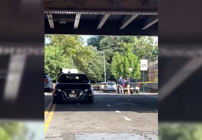 The shooting scene on E. 128th Street