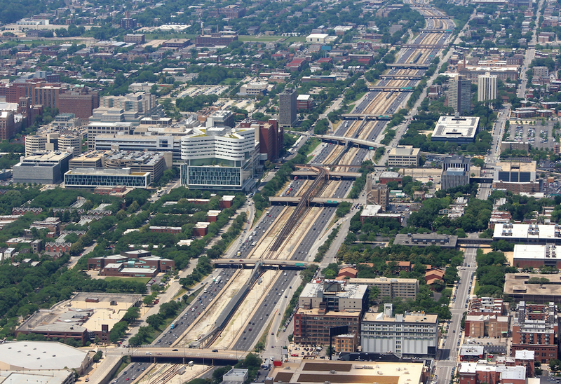 expressway into Chicago