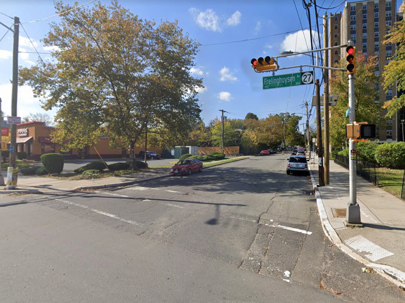 Frelinghuysen Avenue and Evergreen Avenue in Newark where crash occurred 