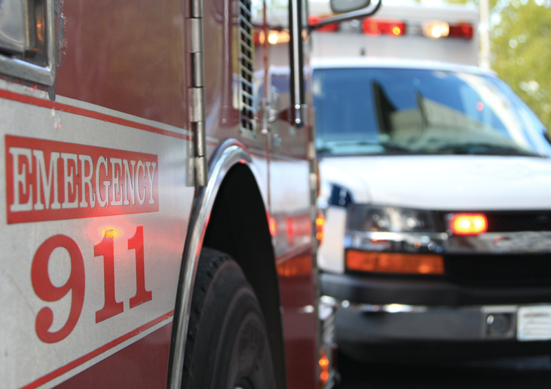 ambulance and fire engine