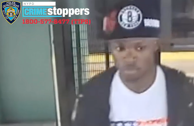 Surveillance cameras capture the suspect at the Carroll Street station on Saturday, police said