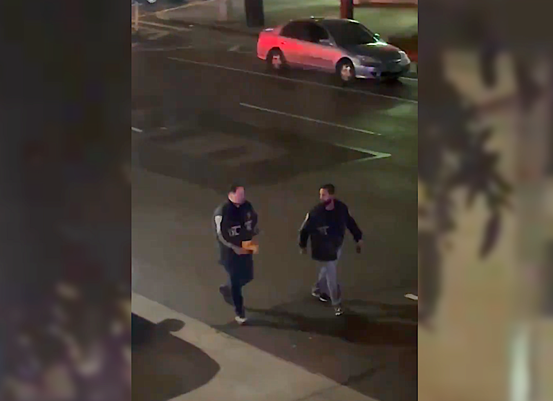 Police were seen investigating at the scene into the morning Friday