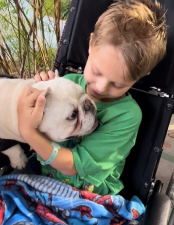 Cooper Roberts and his dog