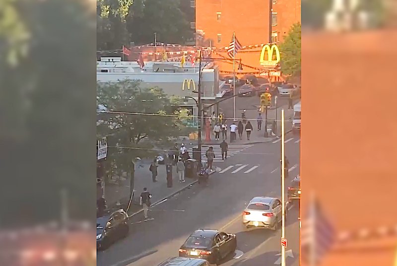 A 23-year-old employee was shot at the McDonald’s at 1531 Fulton St. in Bedford-Stuyvesant on Monday evening