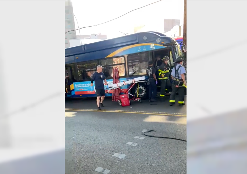 Multiple passengers were injured in the crash in West Farms around 8:30 a.m