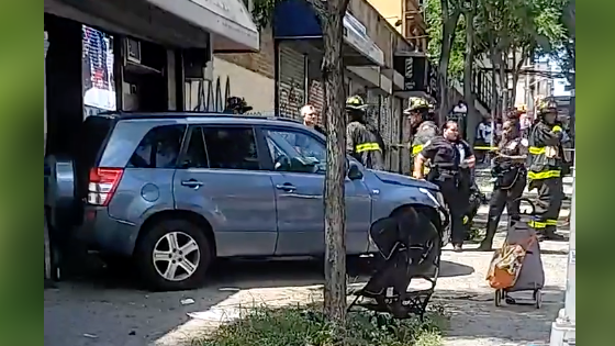 4 adults, 2 children injured after car slams into Bronx salon