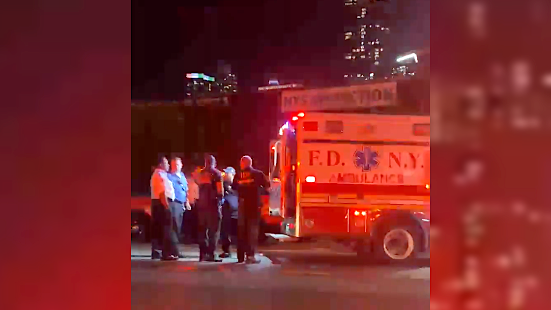 Ambulance pelted with bricks in Long Island City; 4 hospitalized, including 2 NYPD officers