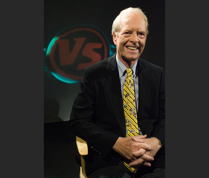 One of the participants of the 1982 Stanford vs. The University of California game, announcer Joe Starkey, poses for a photo while filming the Versus.com special The Play 25 on October 17, 2007 in San Francisco, California.