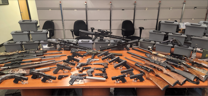 Firearms retrieved from Maddaloni's residence